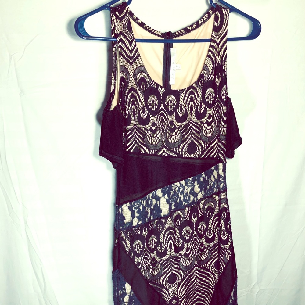 REVOLVE Lovers & Friends Black/Nude Dress